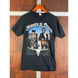 Brooks & Dunn Tultex‎ Fine Jersey Tour Shirt Country Black Mens Medium Vintage